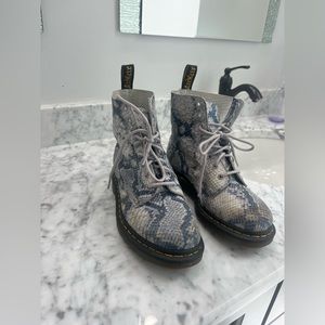 Blue and white Dr. Martens